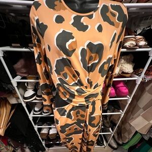 Brand new ASOS leopard midi dress
